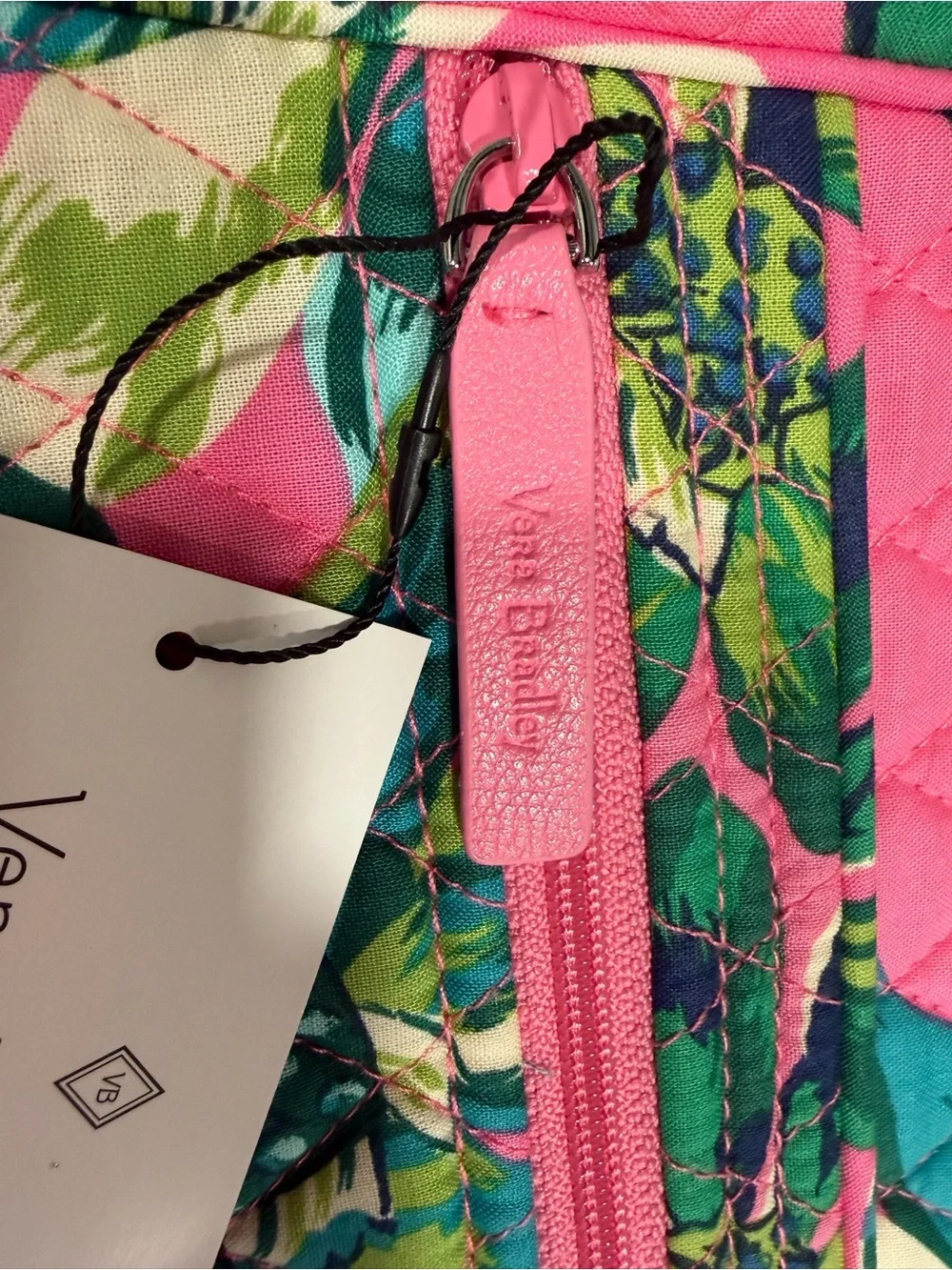 Vera Bradley Hot Pink Tropical Paradise Hipster Floral Quilted Crossbody Bag NWT